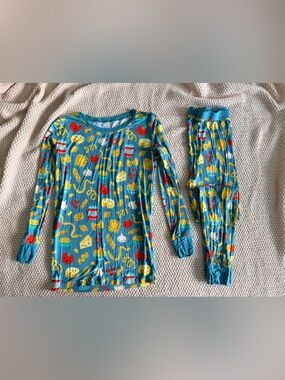 Little Sleepies Pasta Bamboo Pajama Set 12/14